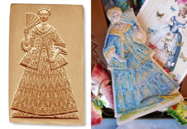 画像1: 気高き貴婦人*Noble Lady /springerle cookie mold  (1)
