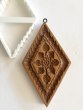 画像2: 花と柘榴 *Diamond with flowers pomegranates+カッター付き /springerle cookie mold  (2)