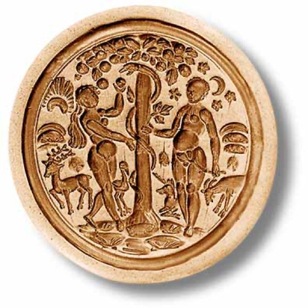画像1: アダムとイブ *Adam and Eve circa 1570  /springerle cookie mold  (1)