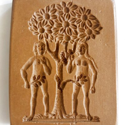 画像2: アダムとイブ* Adam and Eve circa 1750 /springerle cookie mold