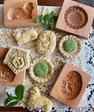 画像3: 鳥とお花*wood cookie mold
