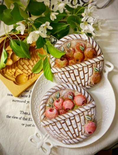 画像3: 林檎のバスケット*wood gingerbread cookie mold