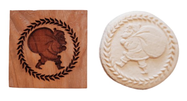 画像1: サンタとプレゼント /cookie mould from Germany (1)