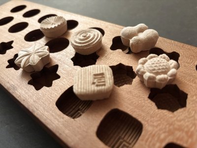 画像1: ひまわり*瓢箪*葉っぱ*渦巻きetc /菓子木型.