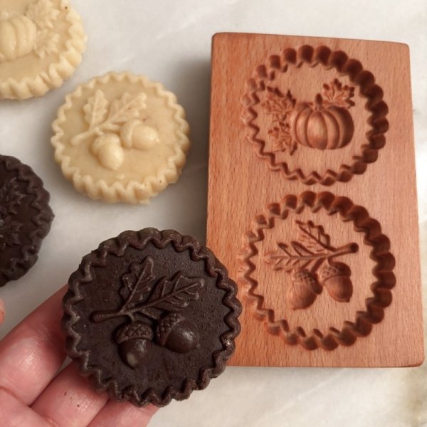 画像5: かぼちゃ＆どんぐり /wood gingerbread cookie mold (5)