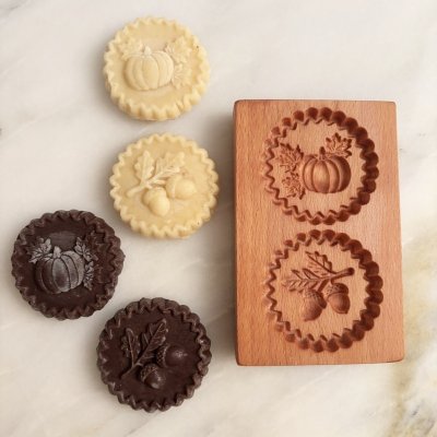 画像3: かぼちゃ＆どんぐり /wood gingerbread cookie mold