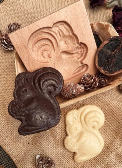 画像2: りす＆どんぐり /wood gingerbread cookie mold