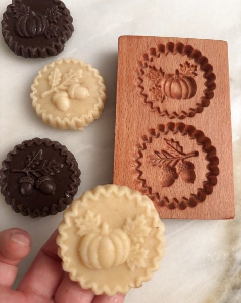 画像6: かぼちゃ＆どんぐり /wood gingerbread cookie mold (6)