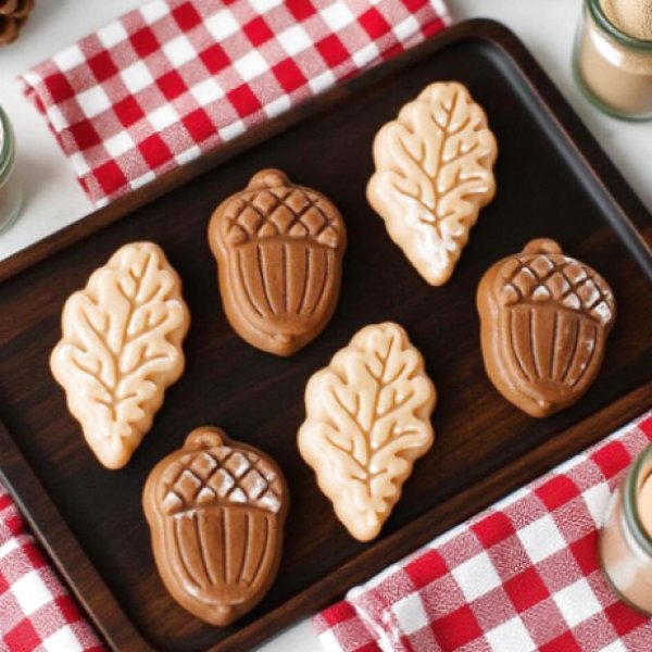 画像2: どんぐりと葉っぱ /wood gingerbread cookie mold (2)