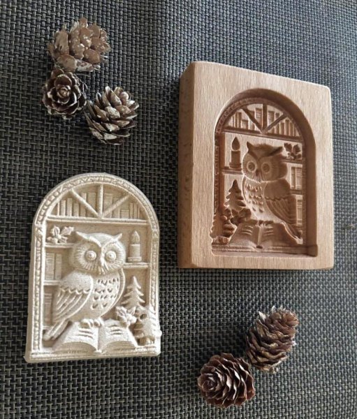 画像4: ふくろう*christmas /wood gingerbread cookie mold (4)