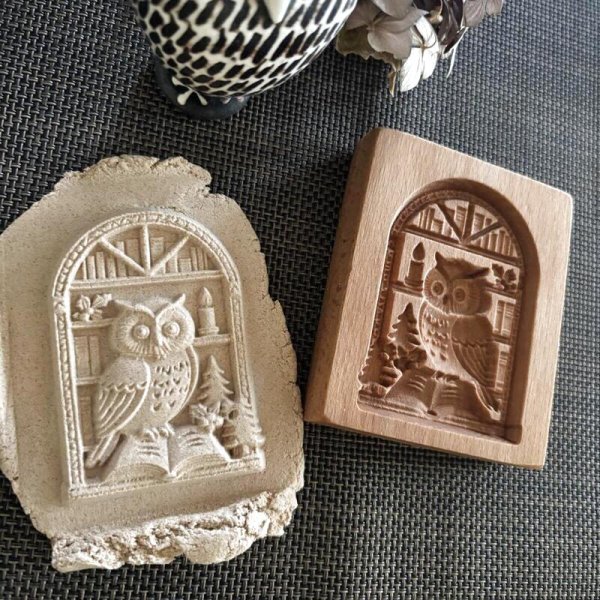 画像7: ふくろう*christmas /wood gingerbread cookie mold (7)
