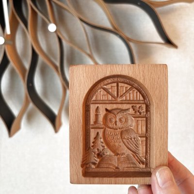 画像3: ふくろう*christmas /wood gingerbread cookie mold
