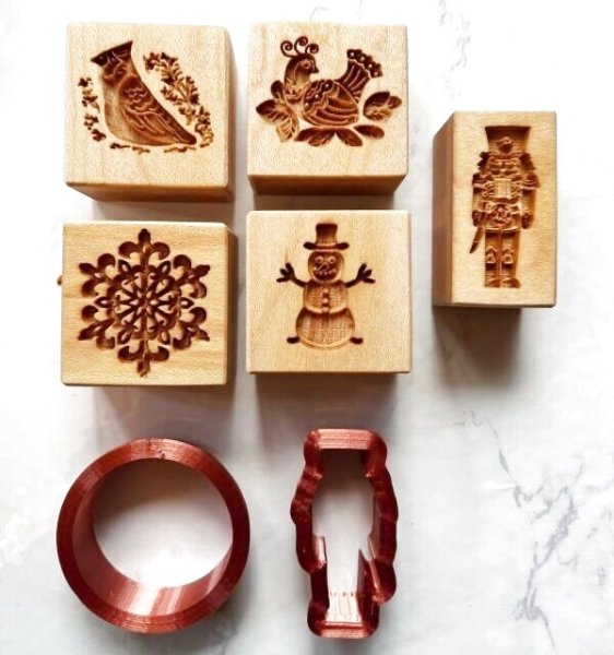画像2: Winter set＜5種類＞＋カッター付き*wood cookie mold (2)