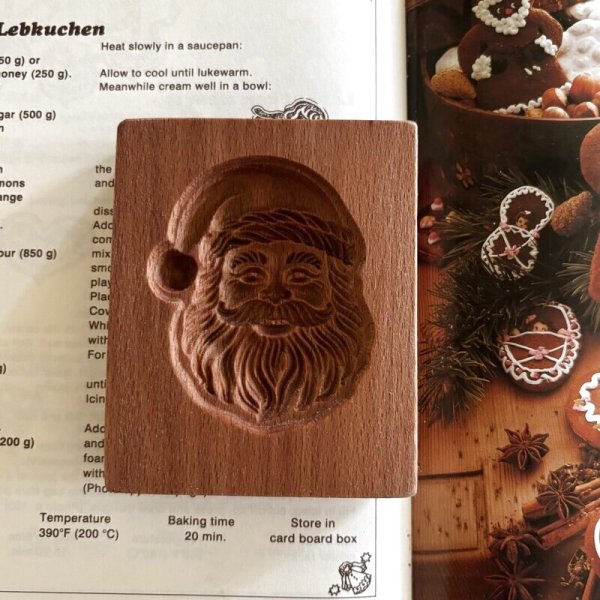 画像3: サンタクロース *Santa Claus /wood gingerbread cookie mold (3)