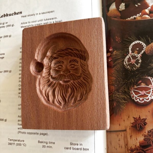 画像4: サンタクロース *Santa Claus /wood gingerbread cookie mold (4)