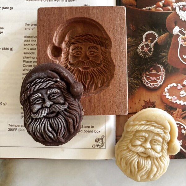 画像1: サンタクロース *Santa Claus /wood gingerbread cookie mold (1)