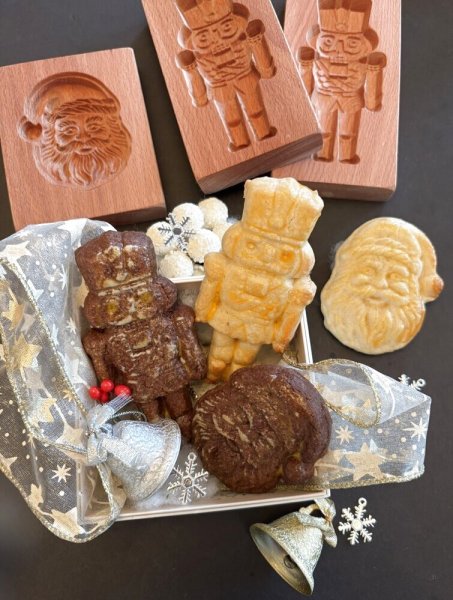 画像7: サンタクロース *Santa Claus /wood gingerbread cookie mold (7)